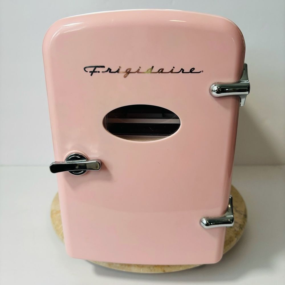Frigidaire Mini Fridge Pink Retro 9 Can Capacity Beauty Fridge Table Top